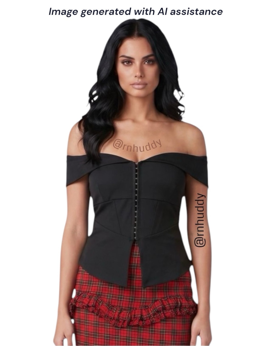 NWT ASOS Curve size 18 black off shoulder hook & eye top